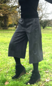 Jupe culotte. Prince de Galles gris. Fabrication française