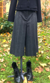 Jupe culotte. Prince de Galles gris. Fabrication française