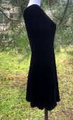  Robe Velours noir. Viscose et soie, élégant, fêtes