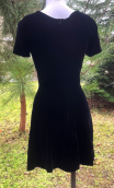  Robe Velours noir. Viscose et soie, élégant, fêtes