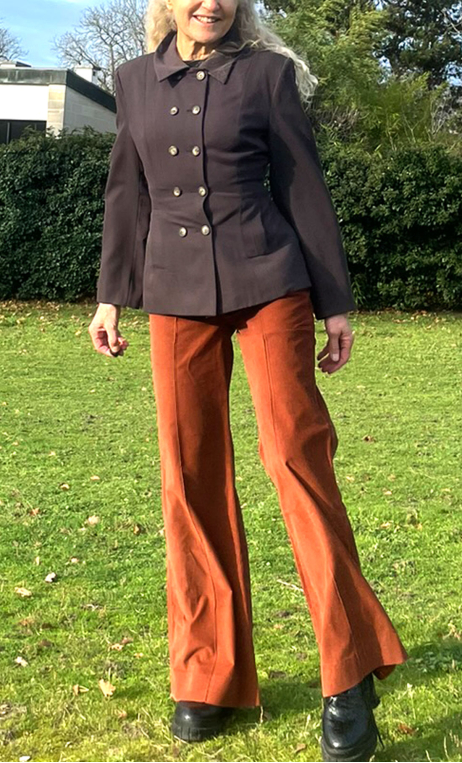 Veste Home boy. Marron glacé. Double boutonnage. Fabrication française