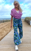 Kimono Indira. Atlantide lilas. Veste non doublée hippy chic