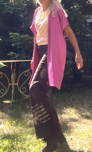 Kimono Indira. Merveilleuses Framboise. Veste non doublée hippy chic