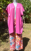 Kimono Indira. Merveilleuses Framboise. Veste non doublée hippy chic