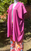 Kimono Indira. Merveilleuses Framboise. Veste non doublée hippy chic