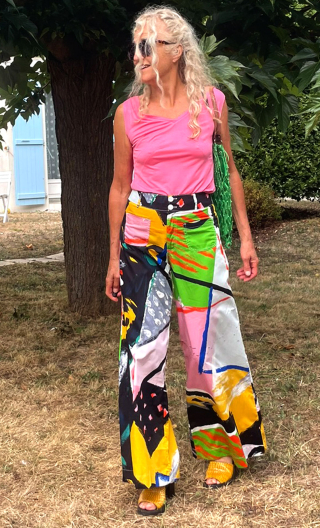 Pantalon Le Prince Consort imprimé Maestro, graphique, multico, large