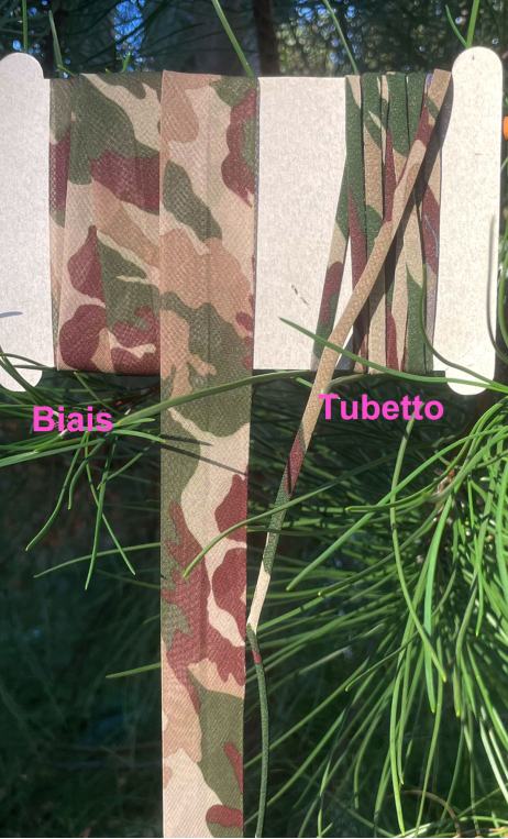 Biais et tube georgette army, mercerie