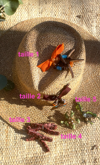 Breloques sur chapeau de paille, broches fantaisie, mercerie