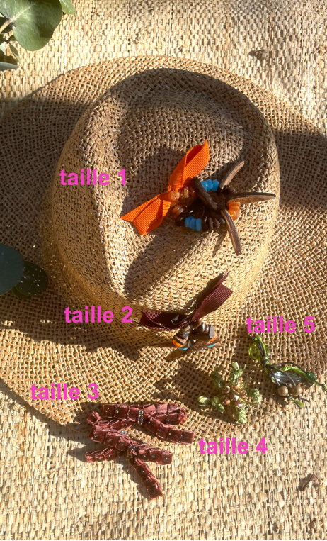 Breloques sur chapeau de paille, broches fantaisie, mercerie