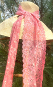 Bande dentelle Rose mint, accessoires textile, largeur 15 cm 