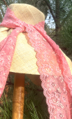 Bande dentelle Rose mint, accessoires textile, largeur 15 cm 