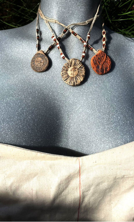 Colliers terre cuite, bijou fantaisie
