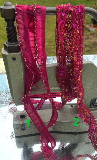 Galons Folk bordeaux, mercerie