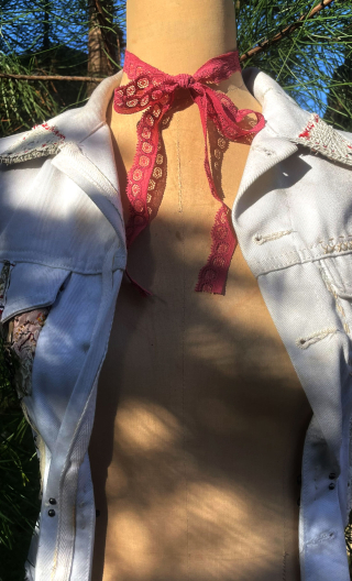  Dentelle cyclamen-lie de vin, étroite, mercerie, lingerie