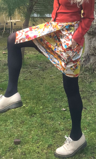 Jupe portefeuille, imprimé Colliers, trapeze