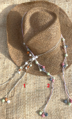 Colliers. Perles faïence artisanales, bijou fantaisie