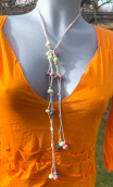 Colliers. Perles faïence artisanales, bijou fantaisie