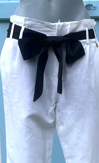 v Bande ceinture popeline. Noir