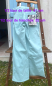 Pantalon Saxo. Azur. Taille 40. Jean 5-poches, coton stretch, droit