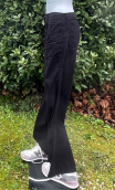 Pantalon safari noir. Large, taille 36, coton 