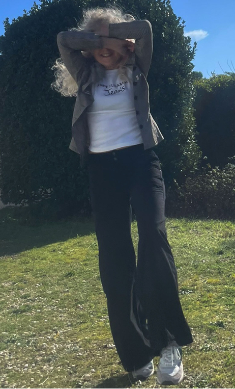 Pantalon safari noir. Large, taille 36, coton 