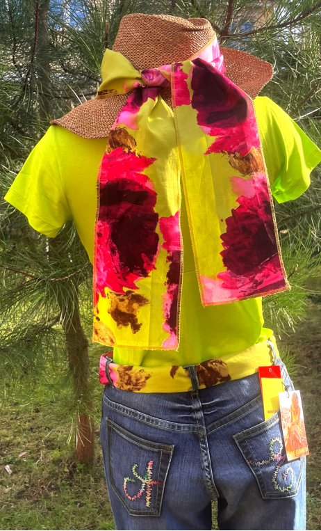 Ceinture Dolce Vita. Bande coton imprimé fleurs