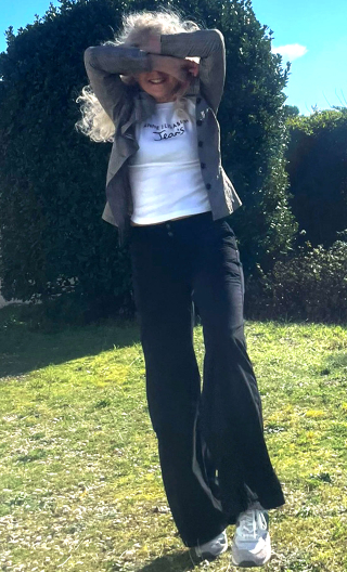 Pantalon safari noir. Large, taille 36, coton 