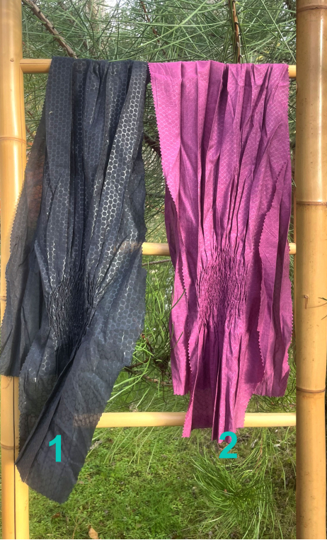 Coup de cadre. Duo Rosaces . Textile, mercerie