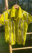 Veste Virginia. Girly. Citron vert. Tissu mémoire. Manches courtes
