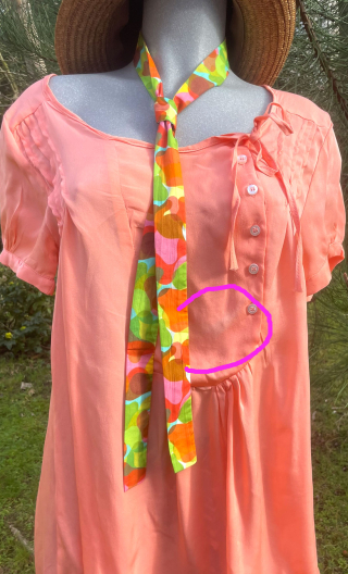 Tunique Baba. Soie lavée saumon. 