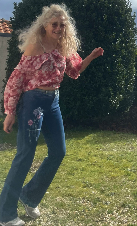 Corsage romantique. Fleurs Impressionnistes, court, transparent