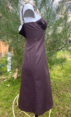  Robe Bain de soleil choco. Bretelles, viscose, très ajustée