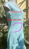 Robe longue La Bambouseraie. Voile ciel, coton transparent