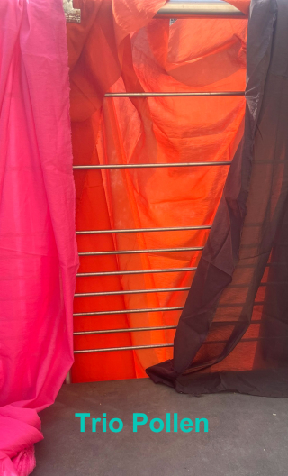 Coupon. Trio Pollen. Couture, tissus voile léger