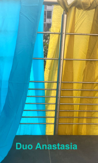  Coupon. Duo Anastasia. Couture, tissus voile léger