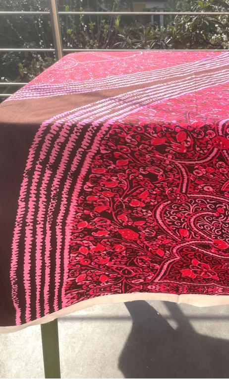 Coupon. Couple andalou. Tissu coton imprimé, couture