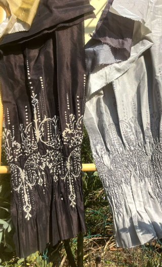  Swatch. Duo nacré. Tissu, mercerie