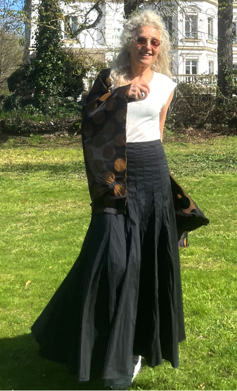 Jupe Long Island. Peps. Noir. Ample, longue, coton, légère. Hippy chic