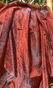 Coupon. Organza rouille orangé. Voile polyester. Tissu, couture