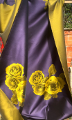 Coupon. La Rose en majesté. Taffetas couture