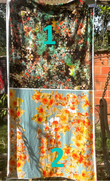 Swatch. Duo clair obscur. Tissu jersey, mercerie