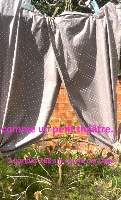 Coupon. Satin coton beige pois, coton imprimé 