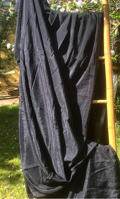 Coupon. Anastasia noir. Couture, tissus voile léger