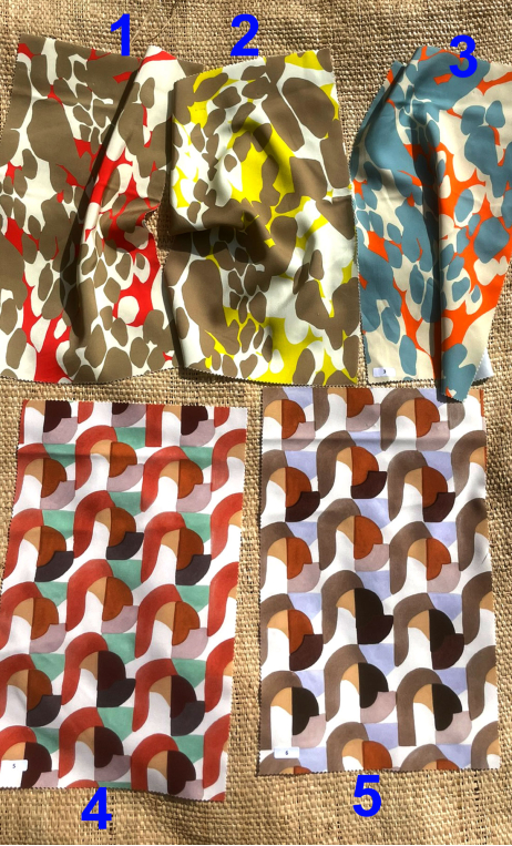 Swatch. Quintet sur rabane. Tissu, mercerie