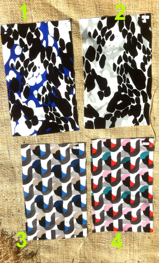 Swatch. Black quartet. Tissu, mercerie