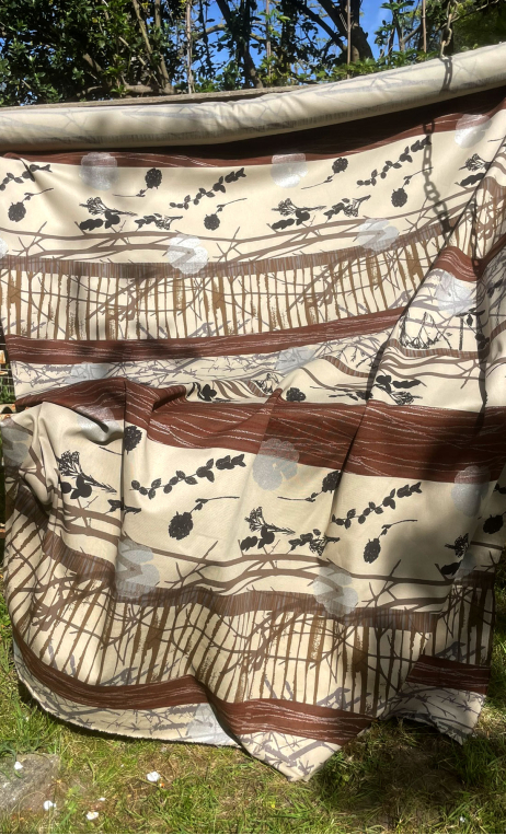 Coupon. Déambulations au Japon. Coton imprimé. Textile, couture