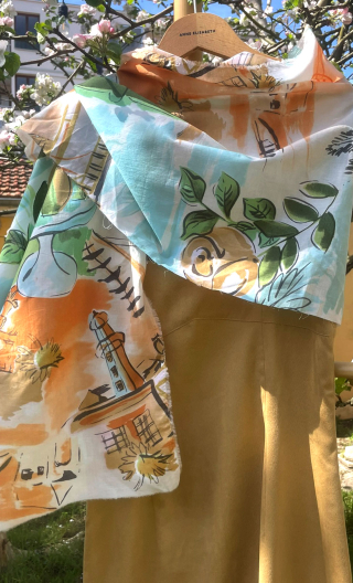 Coupon. Matisse. Tissu coton imprimé, mercerie