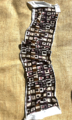 Swatch. Jersey Transistor marron noir. Tissu, mercerie
