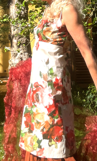 c Robe bretelles Rosa rosam