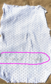 Coupon. Dentelle losanges blanc. Défaut - 1
